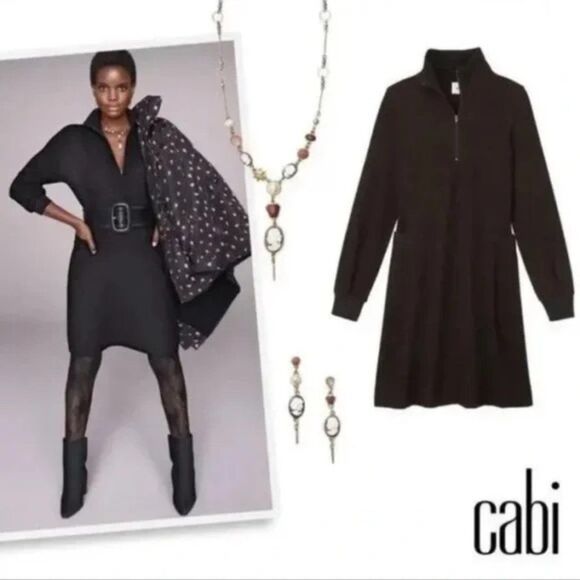 CAbi - Long Sleeved Cuddle Sweater Dress - size S - style #4215 - Picture 10 of 11